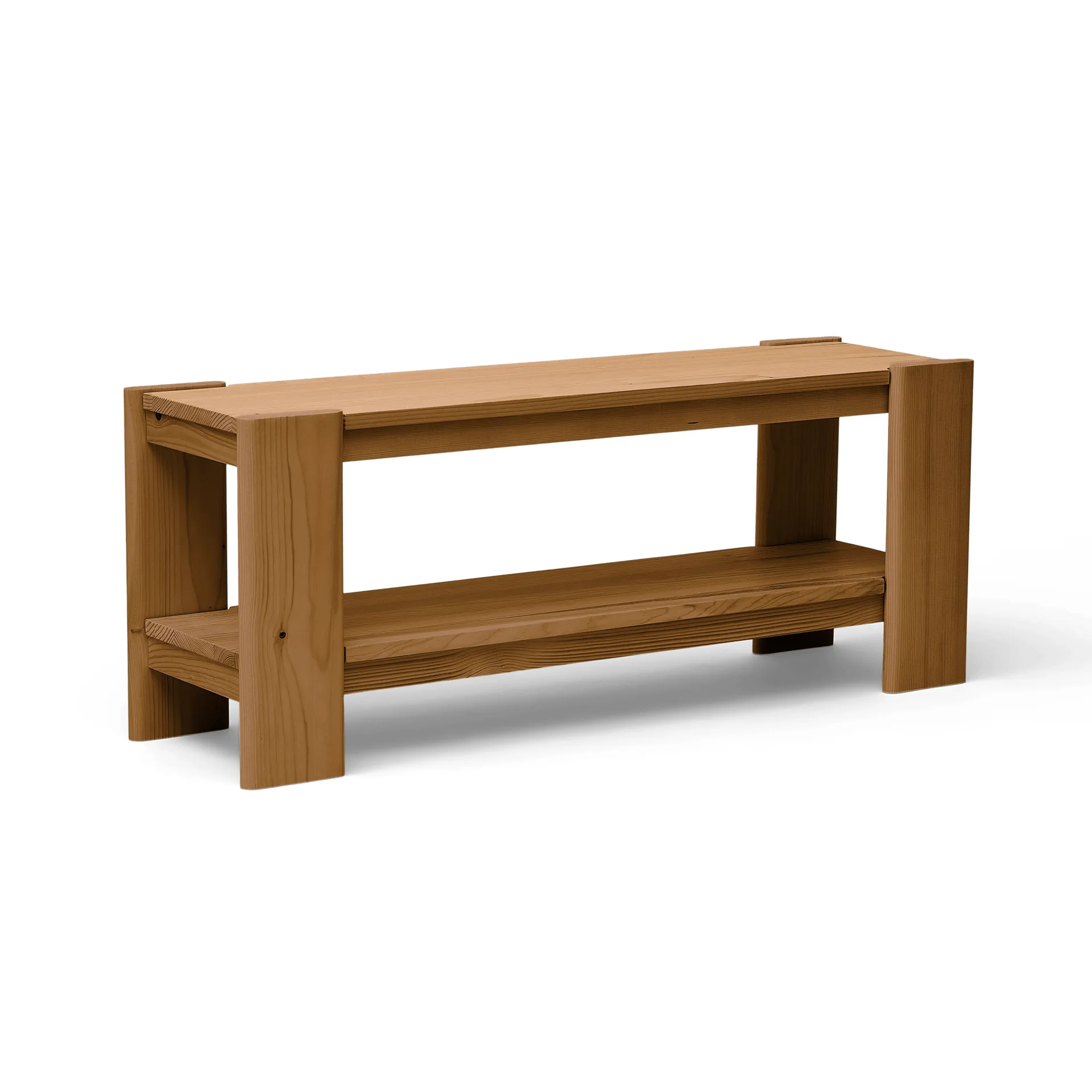 Beam banco, Pinho castanho escuro, 112x45x33 cm Form & Refine