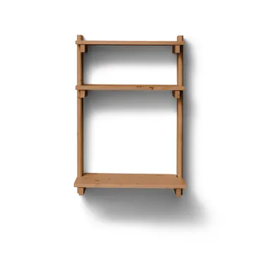 Beam Office Shelf estante com secretária - Pinho castanho escuro, 60x90,5x40 cm - Form & Refine