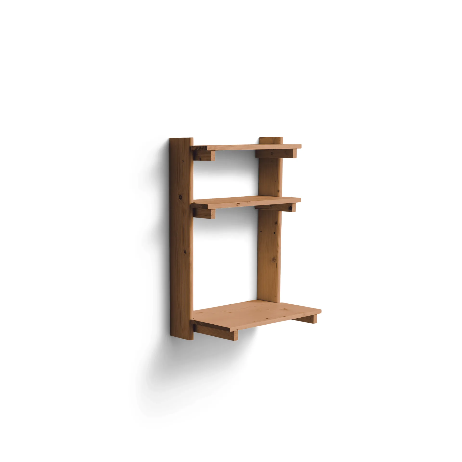 Beam Office Shelf estante com secretária, Pinho castanho escuro, 60x90,5x40 cm Form & Refine