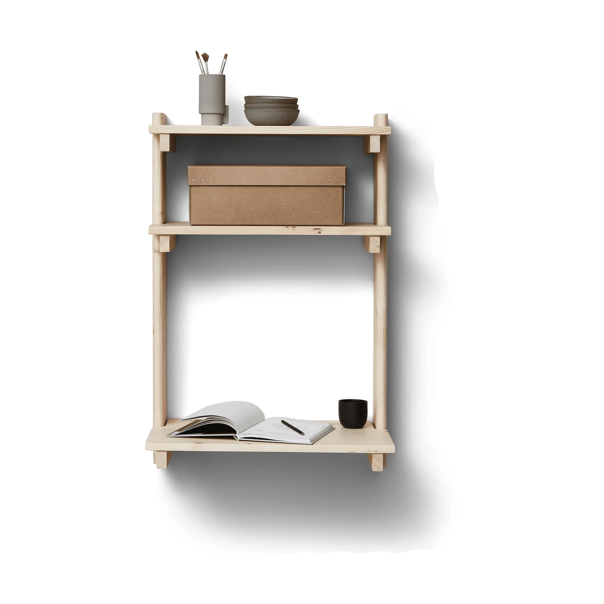 Beam prateleira de parede com secretária, Pinhal Form & Refine