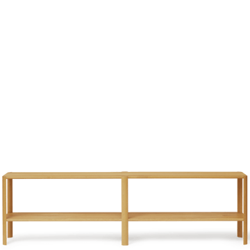 Leaf estante com 2 prateleiras 57x200 cm - Carvalho - Form & Refine