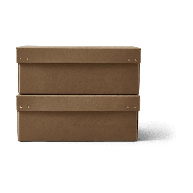 Ordinary caixa de arrumação 2 unidades, Castanho Form & Refine