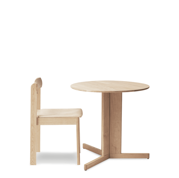 Trefoil mesa de jantar Ø75 cm, Carvalho branco Form & Refine