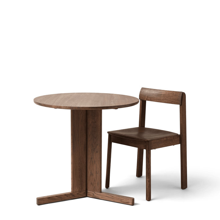 Trefoil mesa de jantar Ø75 cm, Carvalho fumado Form & Refine