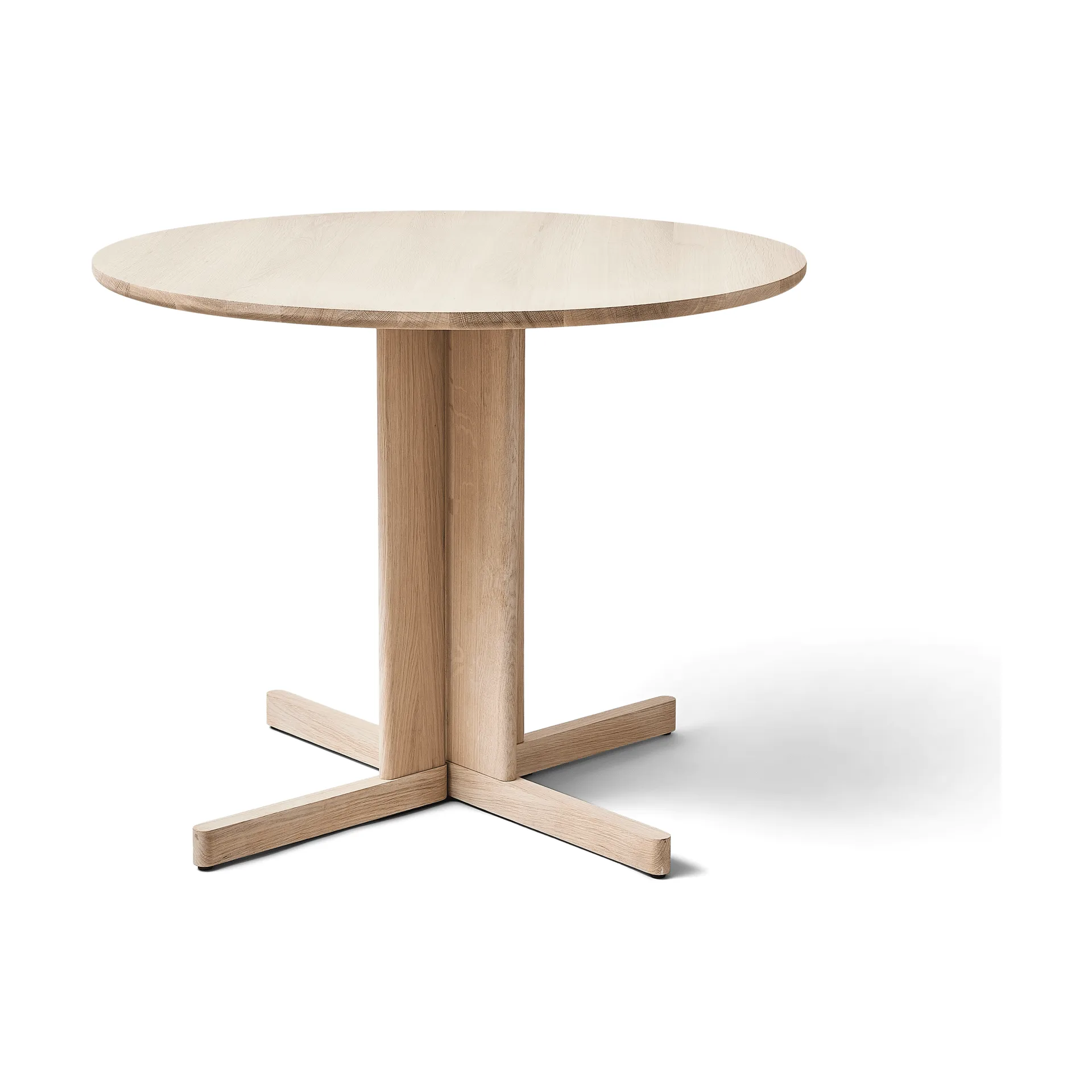 Trefoil mesa de jantar Ø90 cm, Carvalho branco Form & Refine