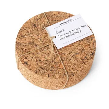 Base para copos Cork 4 un. - Natural - Formgatan
