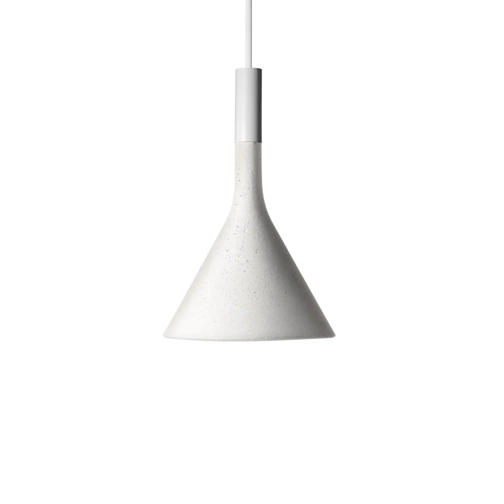 Aplomb mini pendente, branco, bianco betong Foscarini