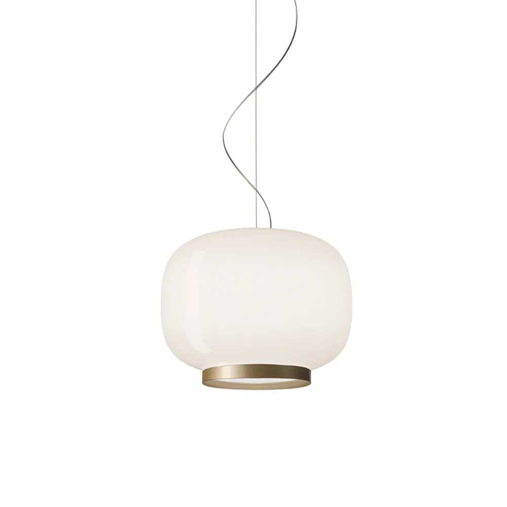 Chouchin 1 Reverse pendente, branco/dourado Foscarini