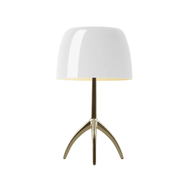 Lumiere Grande candeeiro de mesa regulável - branco, champanhe - Foscarini