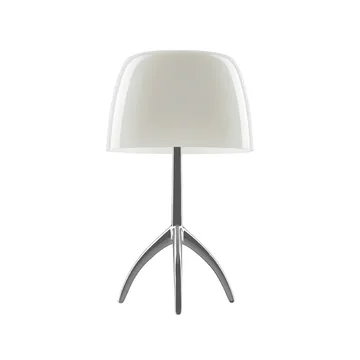 Lumiere Grande candeeiro de mesa regulável - branco quente, alumínio - Foscarini