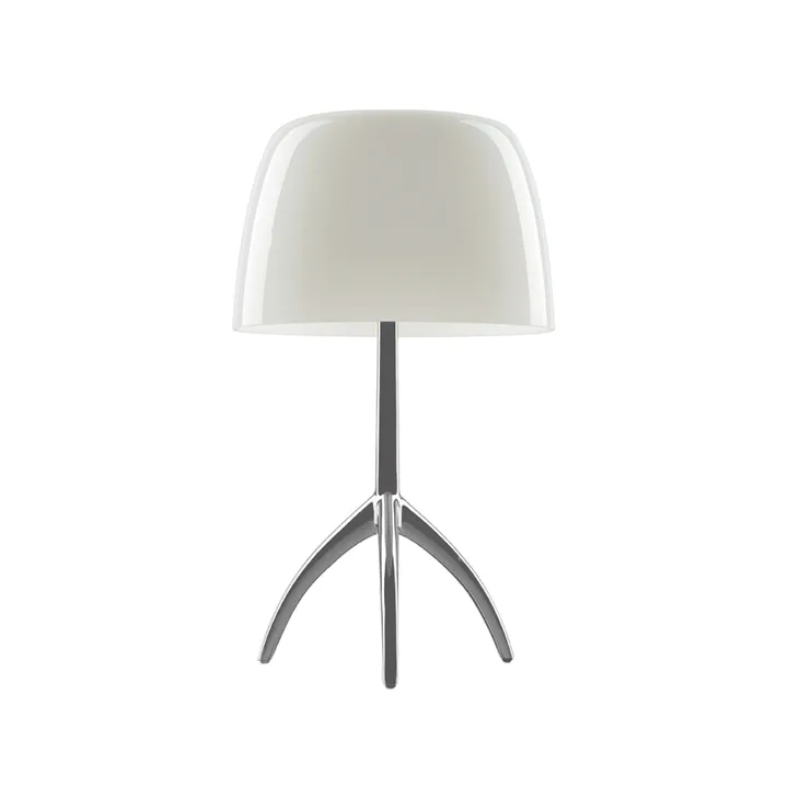 Lumiere Grande candeeiro de mesa regulável - branco quente, alumínio - Foscarini