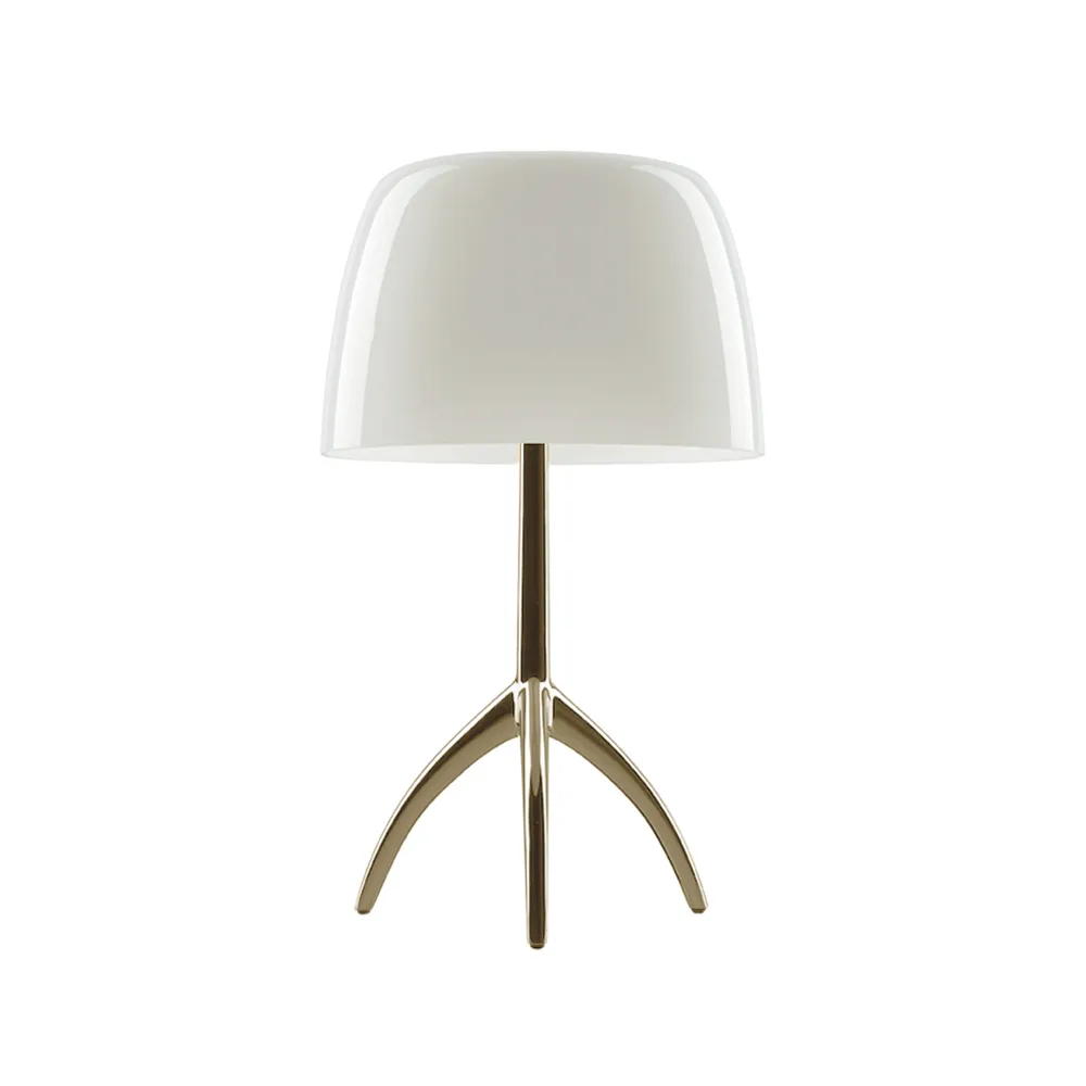 Lumiere Grande candeeiro de mesa regulável, branco quente, champanhe Foscarini