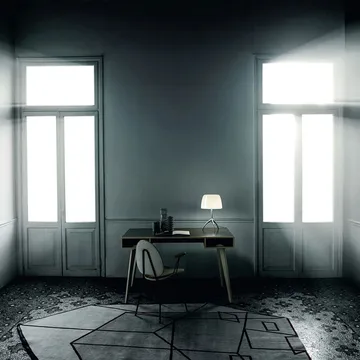 Lumiere Grande candeeiro de mesa regulável - branco quente, champanhe - Foscarini