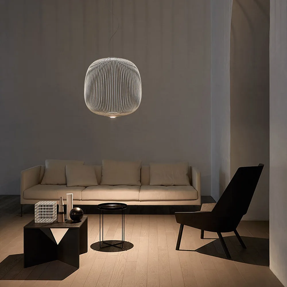Spokes 2 candeeiro pendente, Branco Foscarini