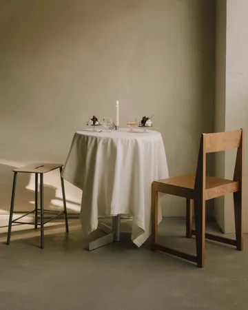 Adam banco - Raw steel-natural leather, H:65 cm - FRAMA