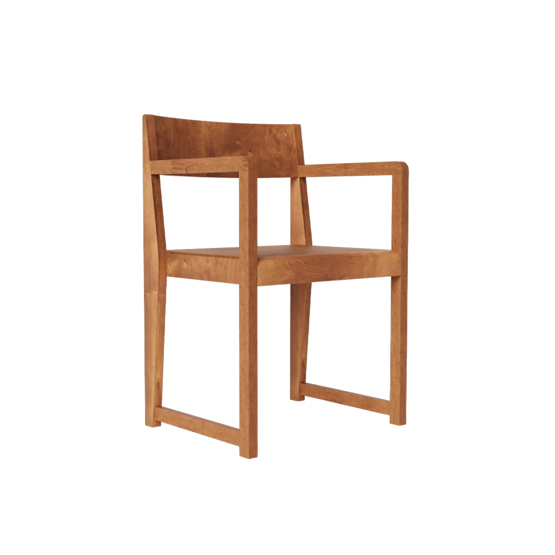 Armrest Chair 01 cadeira com braços, Bétula castanho-escura FRAMA