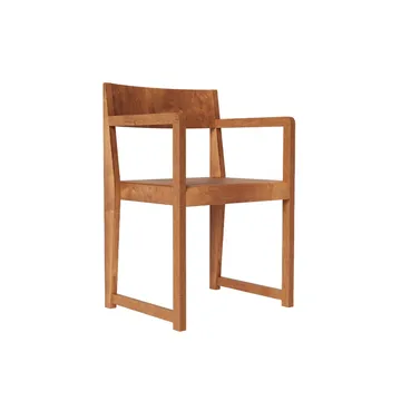 Armrest Chair 01 cadeira com braços - Bétula castanho-escura - FRAMA