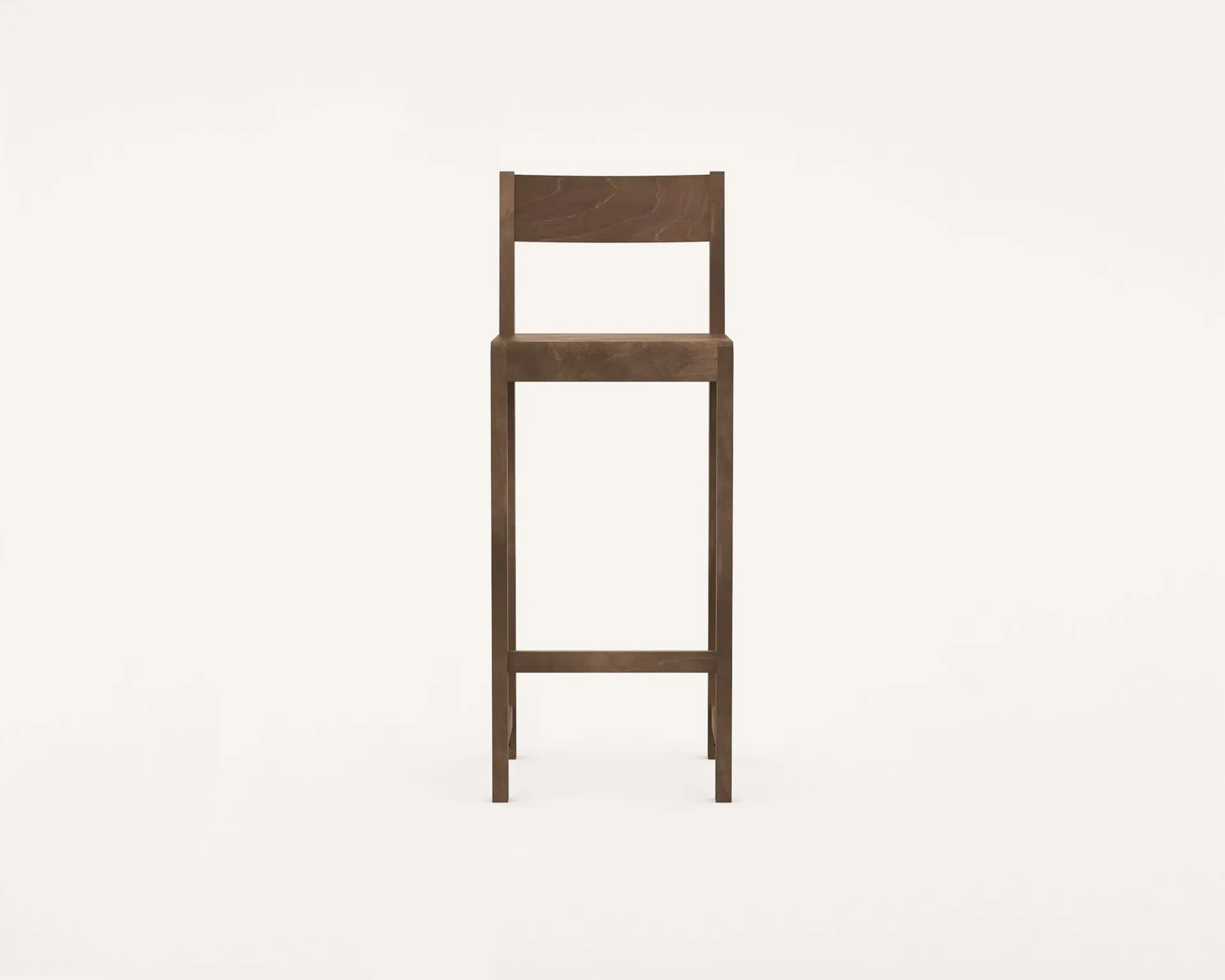 Bar Chair 01 banco de bar, Bétula castanho-escura, 76 cm FRAMA