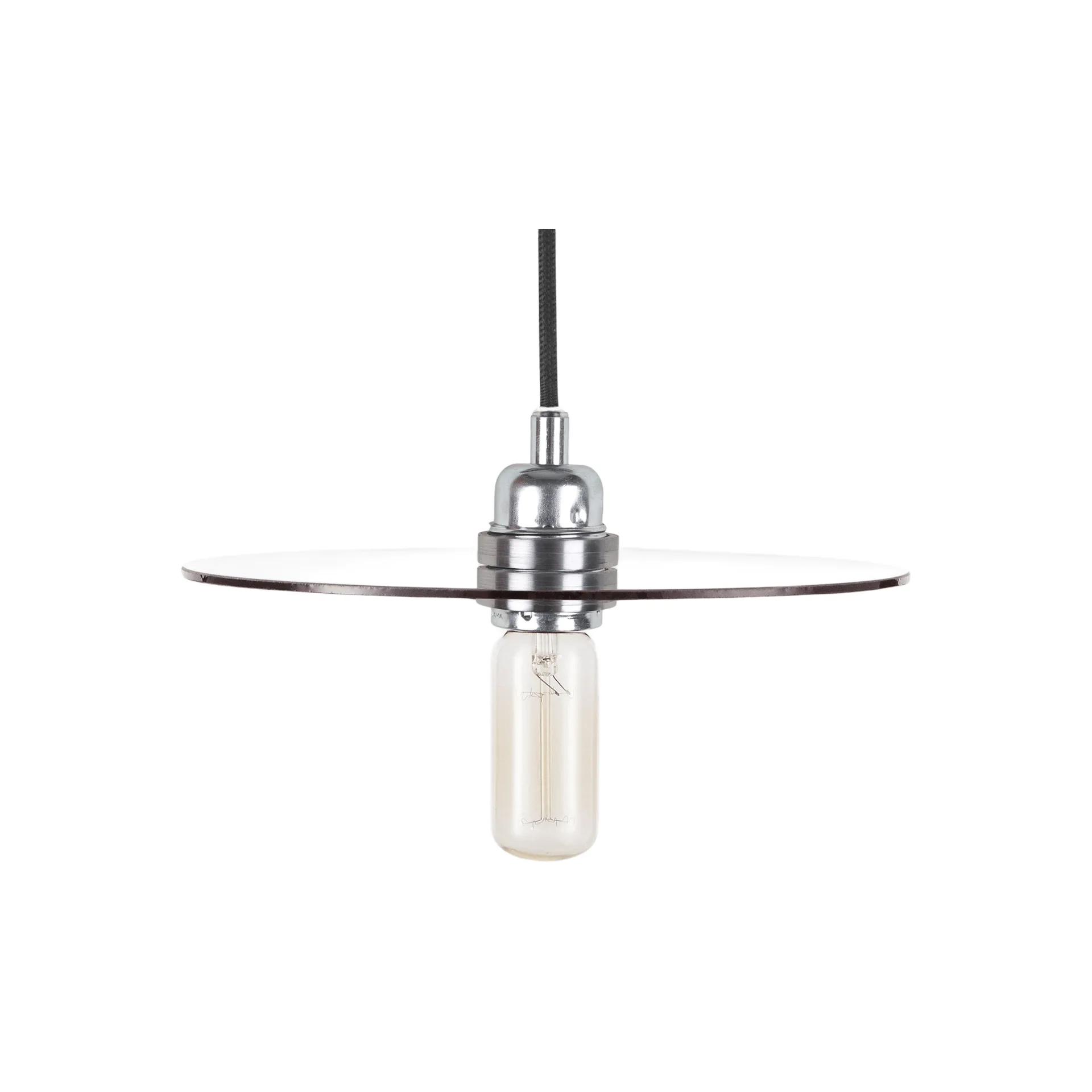 Circle Shade candeeiro de suspensão, Vidro fumado-aço, Ø25 cm FRAMA