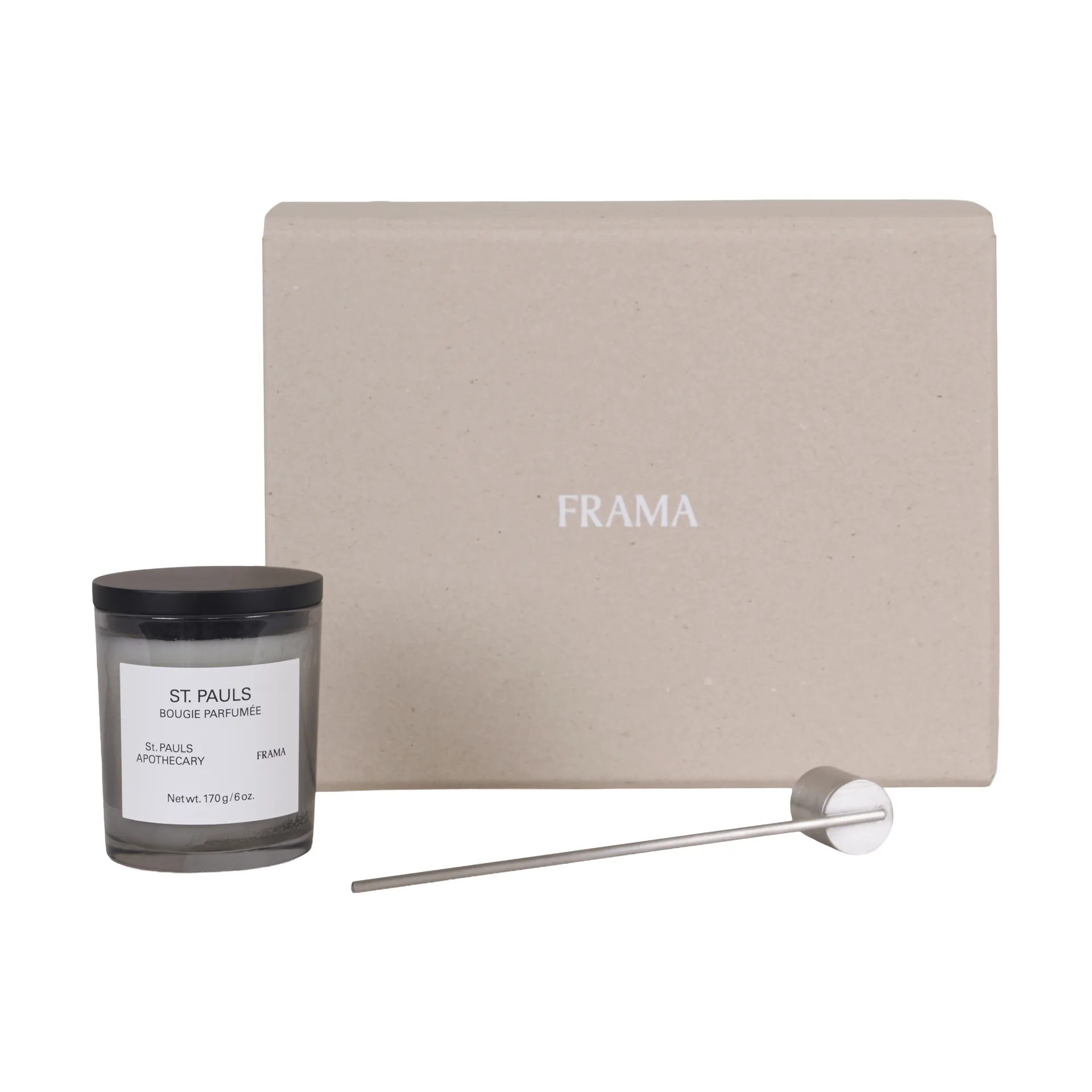 FRAMA conjunto de oferta com vela perfumada + apagador de velas, St. Pauls FRAMA
