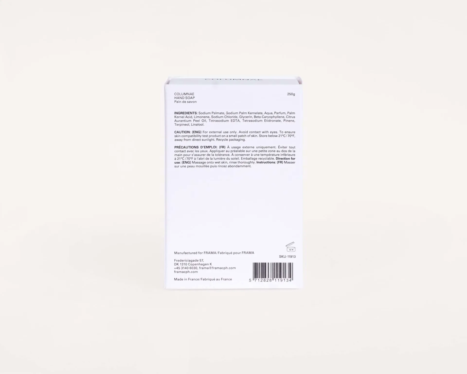 FRAMA sabonete sólido 250 g, Columnae FRAMA