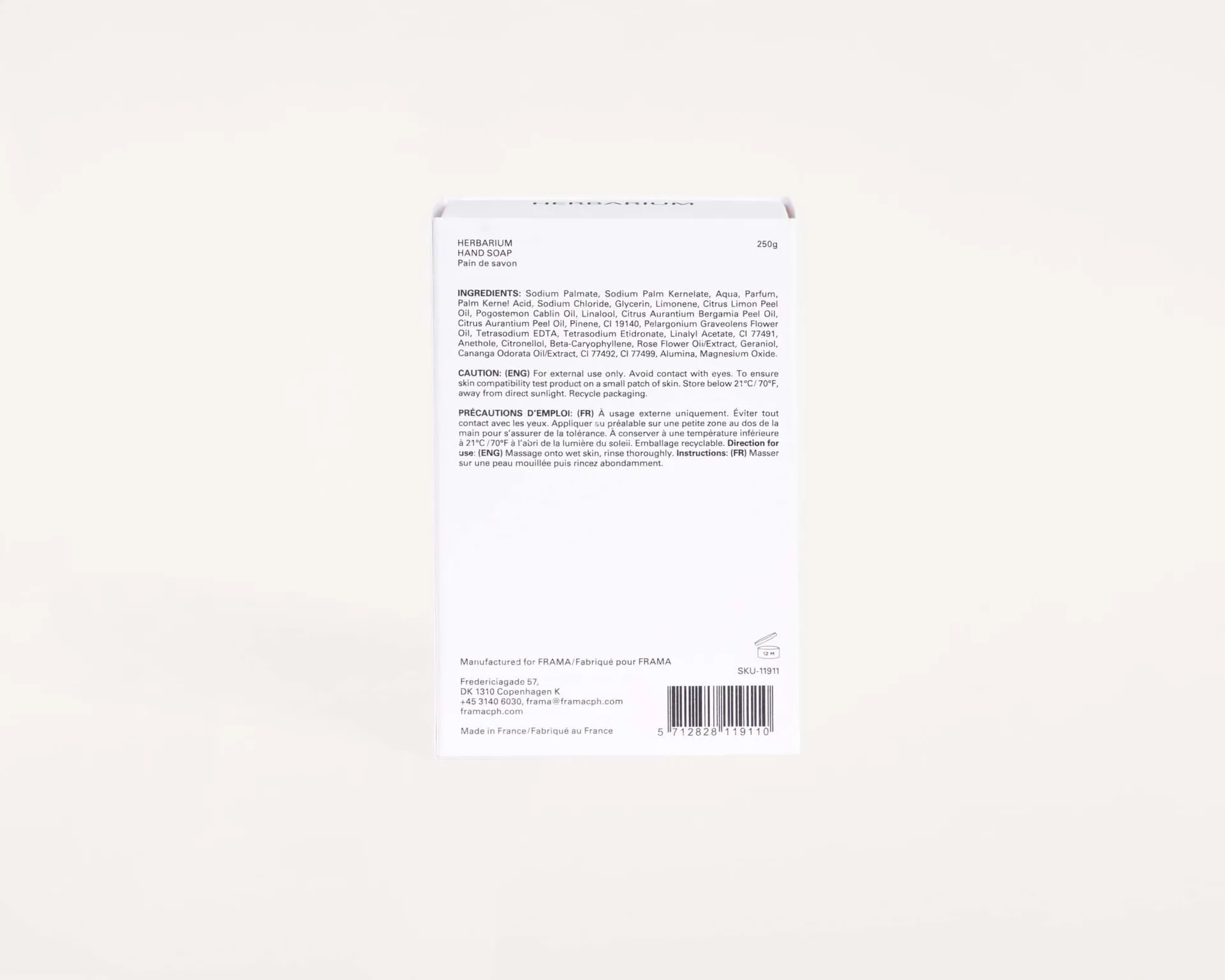FRAMA sabonete sólido 250 g, Herbarium FRAMA