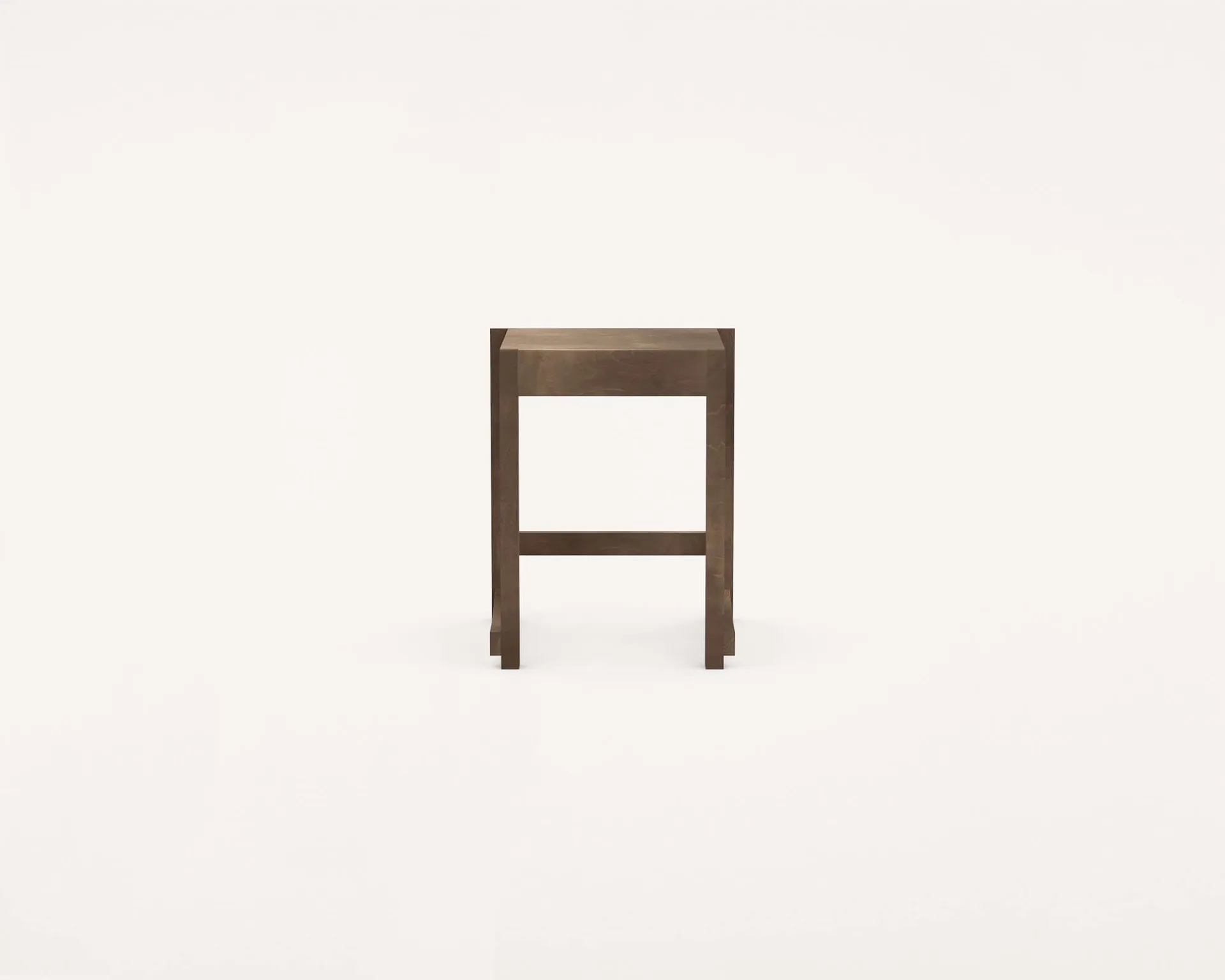 Low Stool 01 banco, Bétula castanho-escura FRAMA