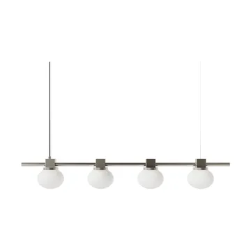 Ovoid Pendant Light Quadruple candeeiro de suspensão - Aço inoxidável, vidro opalino - FRAMA