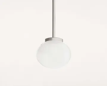 Ovoid Pendant Light Single candeeiro de suspensão - Aço inoxidável, vidro opalino - FRAMA