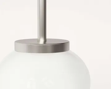 Ovoid Pendant Light Single candeeiro de suspensão - Aço inoxidável, vidro opalino - FRAMA