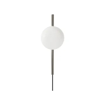 Ovoid Single candeeiro de parede - Aço inoxidável-vidro opalino - FRAMA