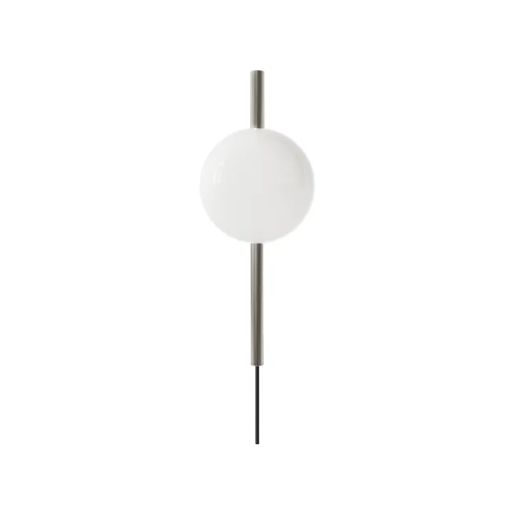 Ovoid Single candeeiro de parede - Aço inoxidável-vidro opalino - FRAMA