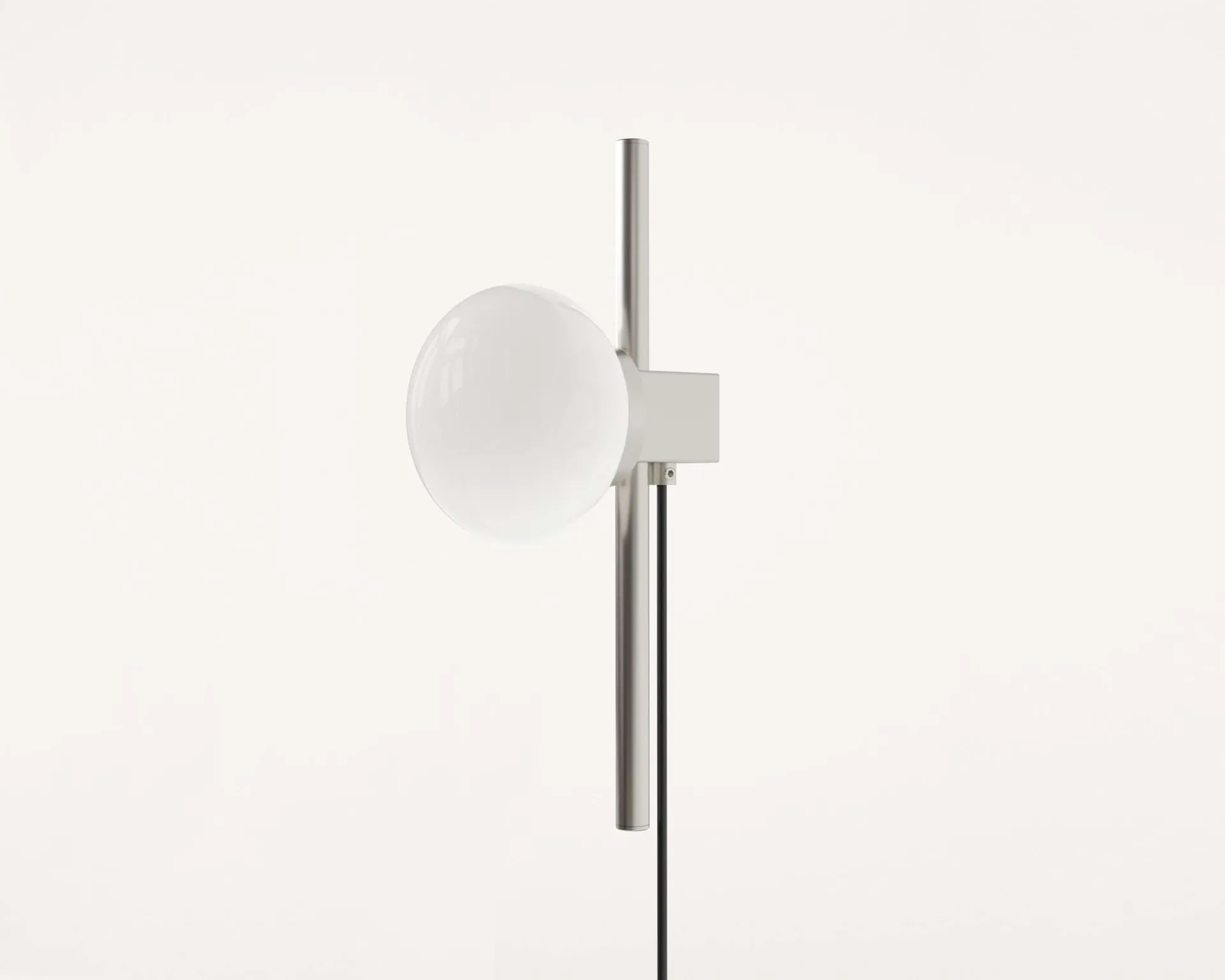 Ovoid Single candeeiro de parede, Aço inoxidável-vidro opalino FRAMA