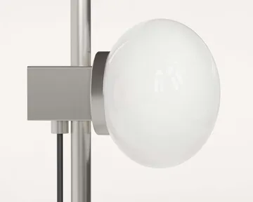 Ovoid Single candeeiro de parede - Aço inoxidável-vidro opalino - FRAMA