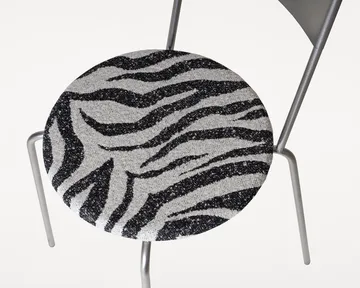 Petit Rond cadeira - Aço inoxidável-tecido Zebra - FRAMA