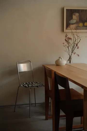 Petit Rond cadeira - Aço inoxidável-tecido Zebra - FRAMA