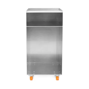 Rivet Cart mesa de apoio com rodas - Alumínio, 32,8x33,8x65 cm - FRAMA