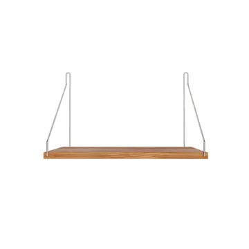 Single Shelf prateleira de parede - Carvalho-aço inoxidável, 40x27 cm - FRAMA