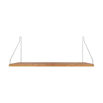 Single Shelf prateleira de parede - Carvalho-aço inoxidável, 60x27 cm - FRAMA