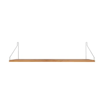 Single Shelf prateleira de parede - Carvalho-aço inoxidável, 80x20 cm - FRAMA