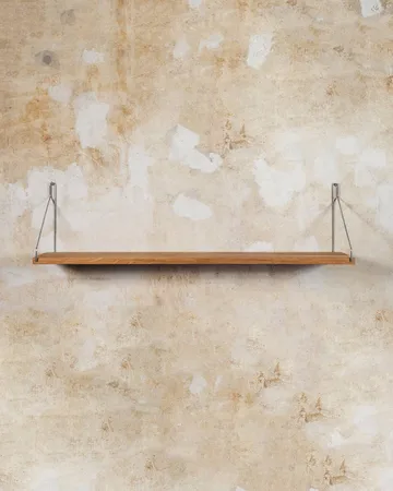 Single Shelf prateleira de parede - Carvalho-aço inoxidável, 80x20 cm - FRAMA