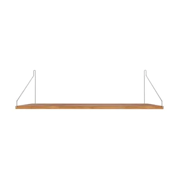Single Shelf prateleira de parede - Carvalho-aço inoxidável, 80x27 cm - FRAMA