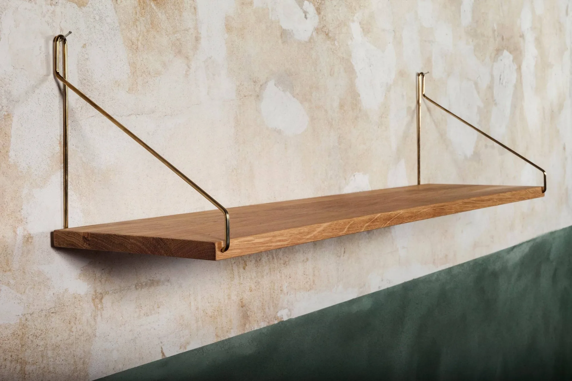 Single Shelf prateleira de parede, Carvalho-latão, 80x20 cm FRAMA