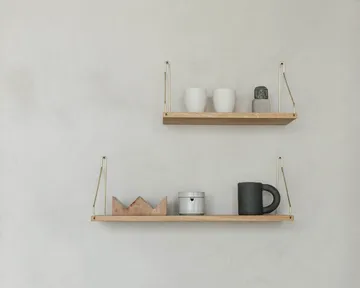 Single Shelf prateleira de parede - Carvalho-latão, 80x20 cm - FRAMA