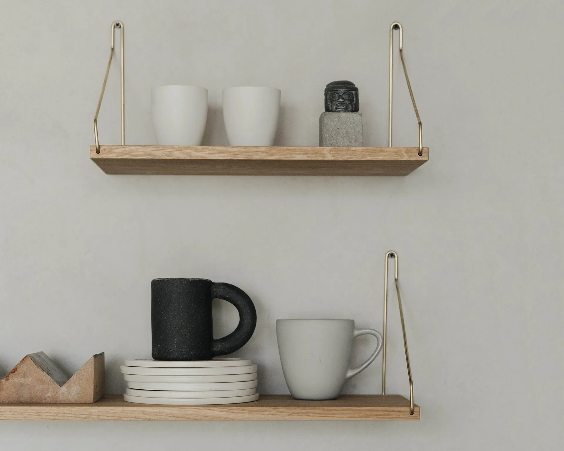 Single Shelf prateleira de parede, Carvalho-latão, 80x27 cm FRAMA
