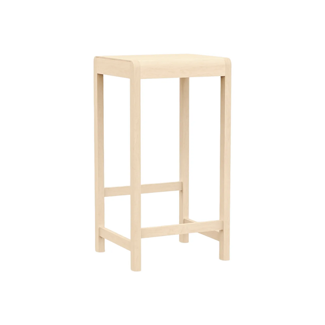 Stool 01 banco de bar, Bétula, 76 cm FRAMA