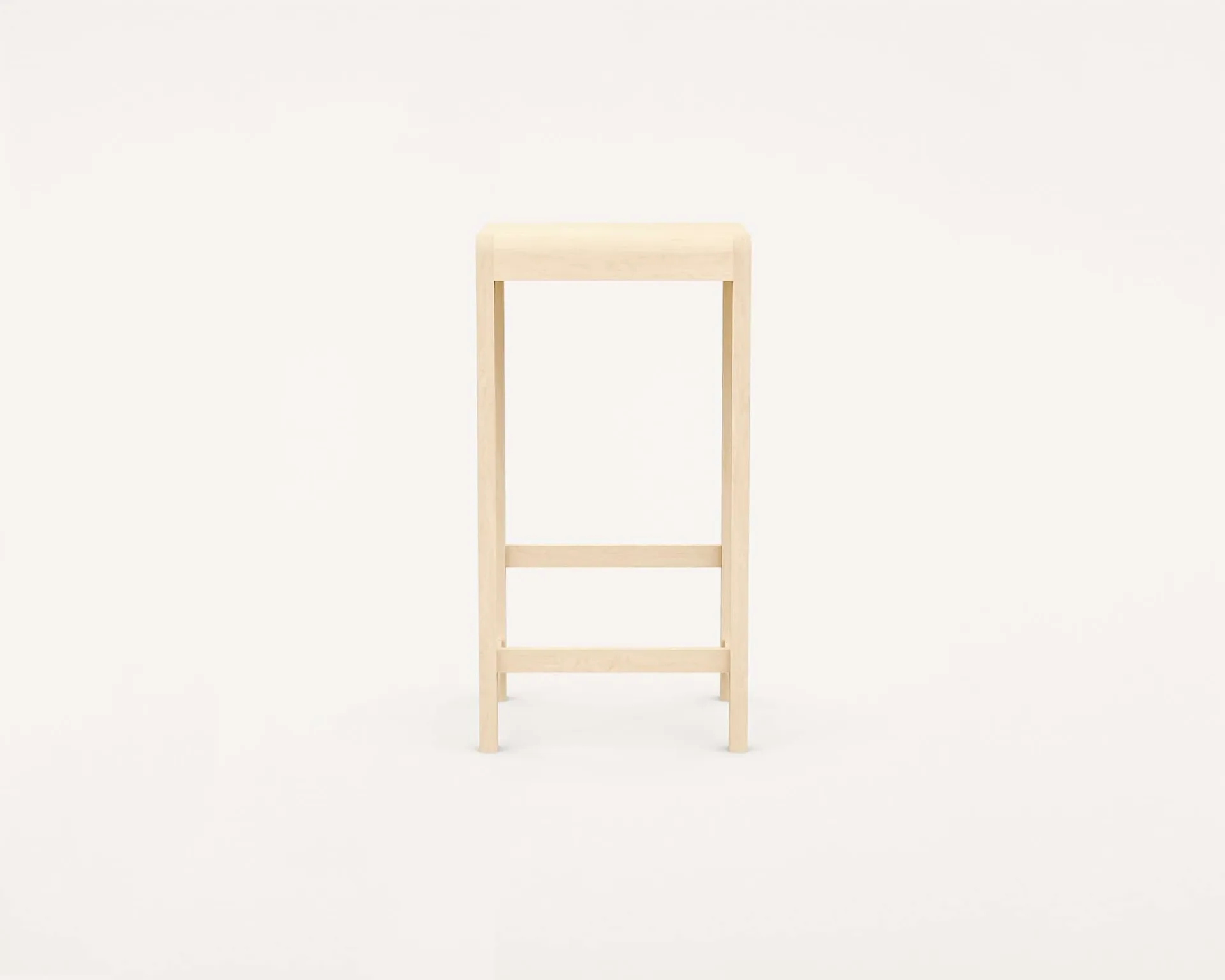 Stool 01 banco de bar, Bétula, 76 cm FRAMA