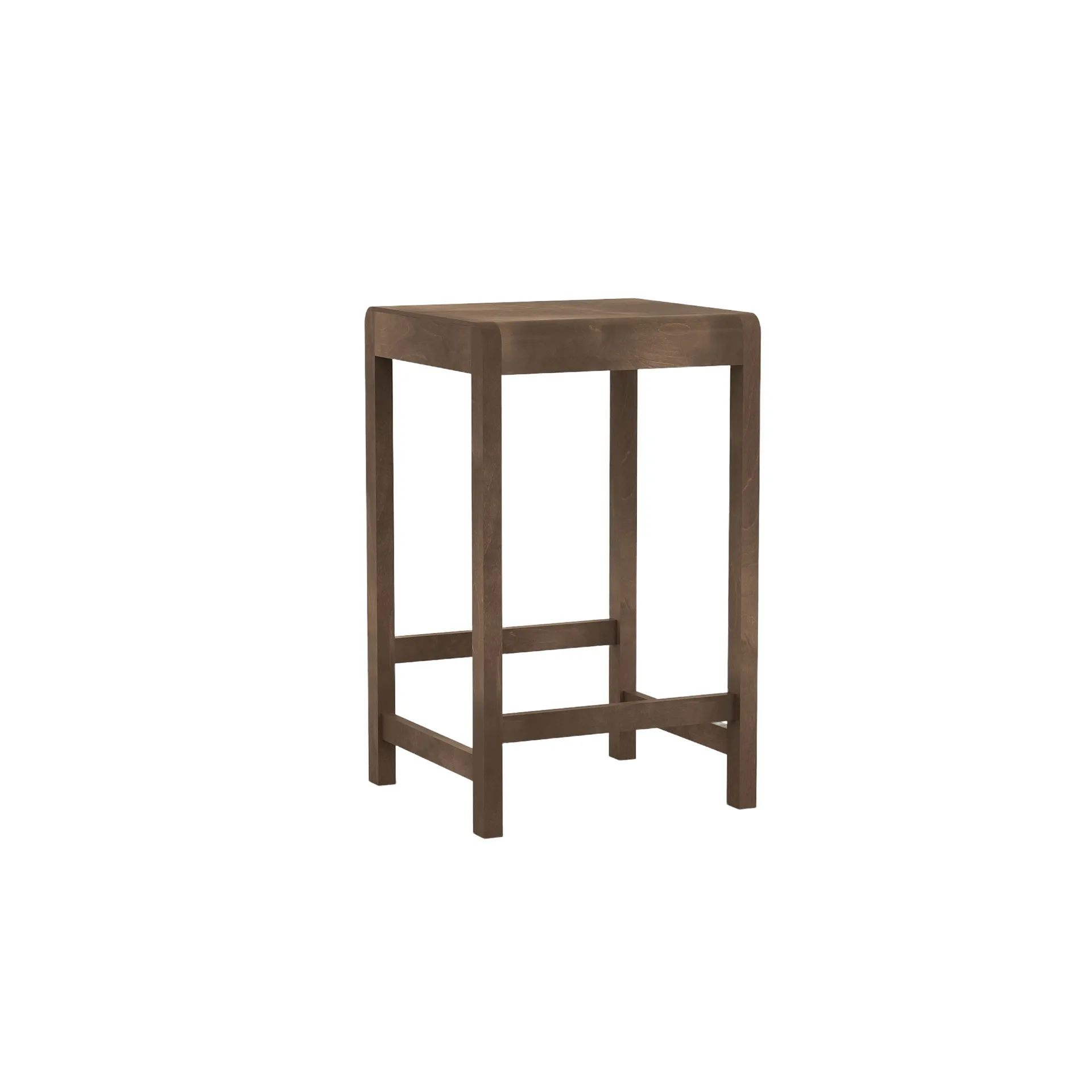 Stool 01 banco de bar, Bétula castanha escura, 65 cm FRAMA