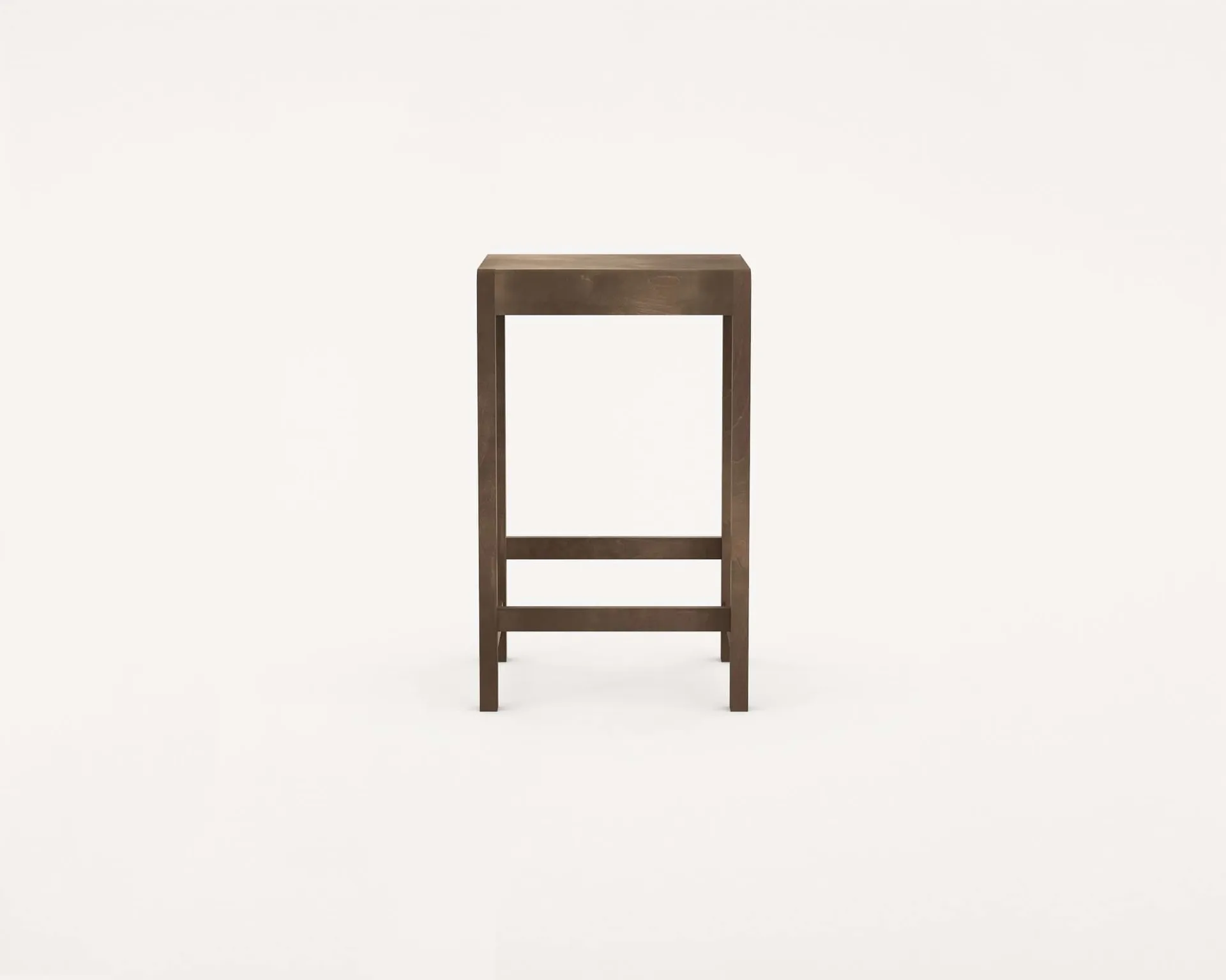 Stool 01 banco de bar, Bétula castanha escura, 65 cm FRAMA