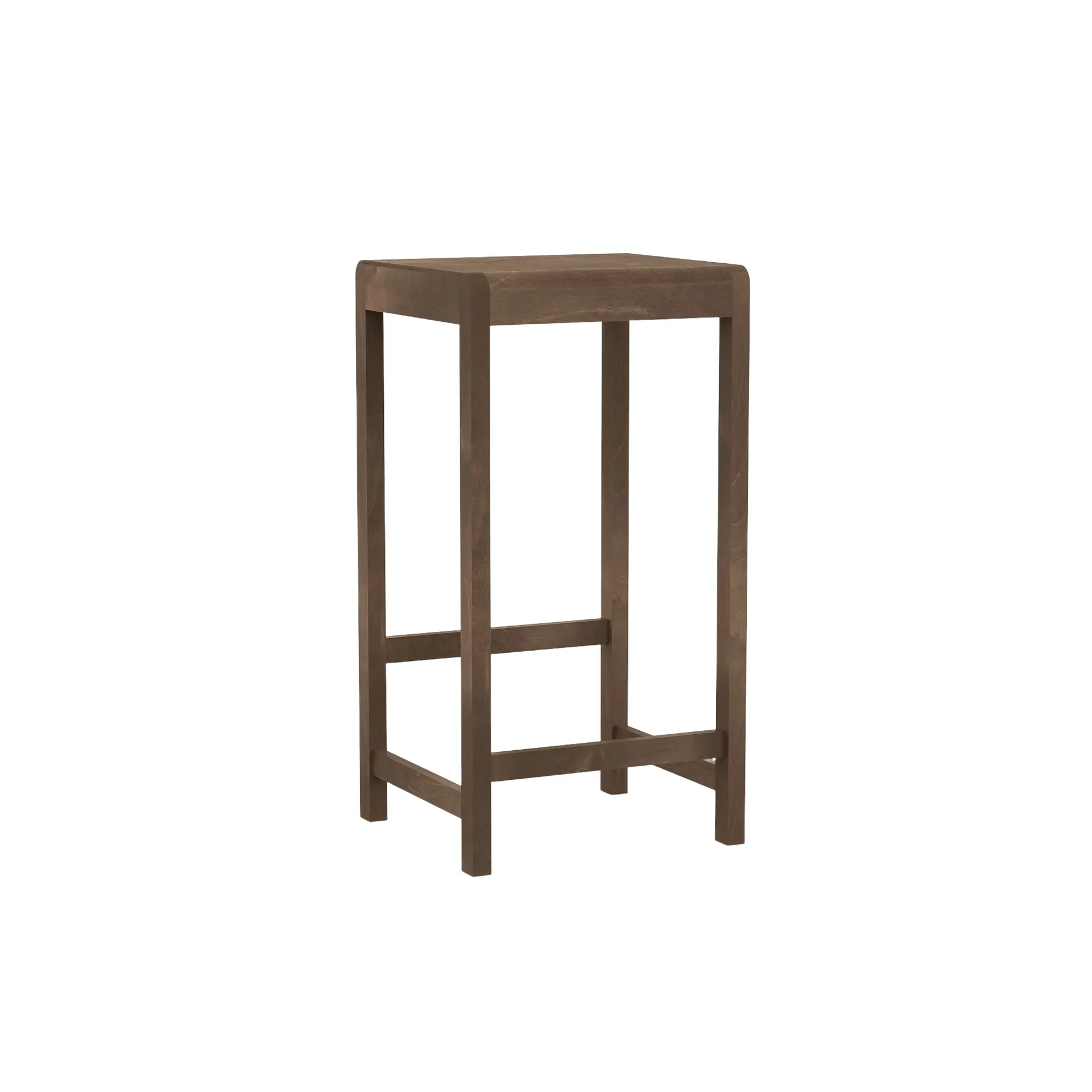 Stool 01 banco de bar, Bétula castanho-escura, 76 cm FRAMA